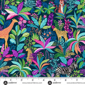 Tropica by Makower UK Wildlife Blue