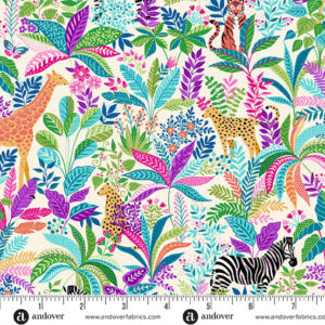 Tropica by Makower UK Wildlife White