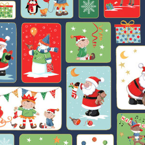 Santas Christmas by Makower UK Santa Blocks Multi